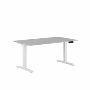 Premium Hæve/Sænkebord m/2 motorer 140x80cm-Premium Hæve/Sænkebord m/2 motorer 140x80cm  GRÅ -HVID