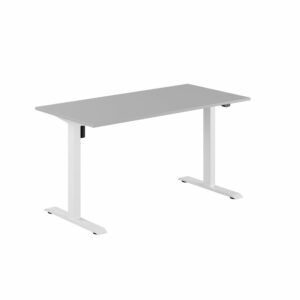 EASY Hæve/Sænkebord m/1 motor 140x70cm-EASY Hæve/Sænkebord m/1 motor 140x70cm  GRÅ-HVID
