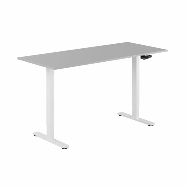 ECO Hæve/Sænkebord manuelt 160x70cm-ECO Hæve/Sænkebord manuelt 160x70cm  GRÅ-HVID