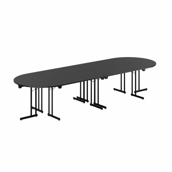 Konferencebord - 360x120cm - Sammenklappeligt bord-Konference Style - 360x120cm - SORT-SORT