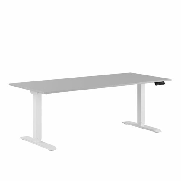 Premium Hæve/Sænkebord m/2 motorer 180x80cm-Premium Hæve/Sænkebord m/2 motorer 180x80cm  GRÅ -HVID