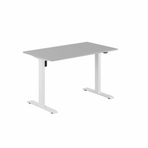 EASY Hæve/Sænkebord m/1 motor 120x70cm-EASY Hæve/Sænkebord m/1 motor 120x70cm  GRÅ-HVID