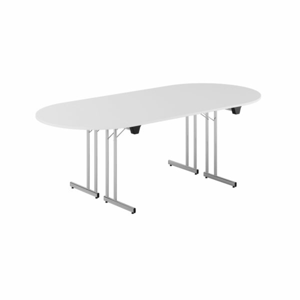 Konferencebord - 220x100cm - Sammenklappeligt bord-Konference Style - 220x100cm - HVID-KROM
