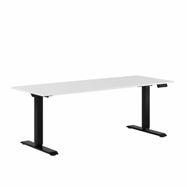 Premium Hæve/Sænkebord m/2 motorer 180x70cm-Premium Hæve/Sænkebord m/2 motorer 180x70cm  HVID -SORT