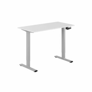 ECO Hæve/Sænkebord manuelt 120x60cm-ECO Hæve/Sænkebord manuelt 120x60cm  HVID-GRÅ