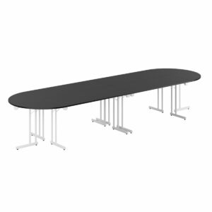 Konferencebord - 400x120cm - Sammenklappeligt bord-Konference Style - 400x120cm - SORT-HVID