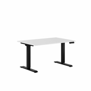 Premium Hæve/Sænkebord m/2 motorer 120x80cm-Premium Hæve/Sænkebord m/2 motorer 120x80cm  HVID -SORT