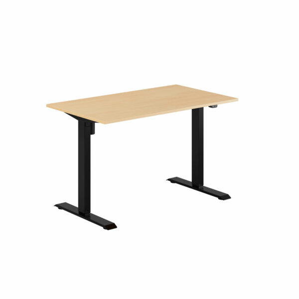 EASY Hæve/Sænkebord m/1 motor 120x70cm-EASY Hæve/Sænkebord m/1 motor 120x70cm  BØG-SORT