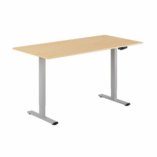 ECO Hæve/Sænkebord manuelt 160x80cm-ECO Hæve/Sænkebord manuelt 160x80cm  BØG-GRÅ