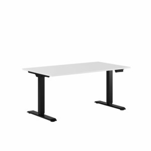 Premium Hæve/Sænkebord m/2 motorer 140x80cm-Premium Hæve/Sænkebord m/2 motorer 140x80cm  HVID -SORT