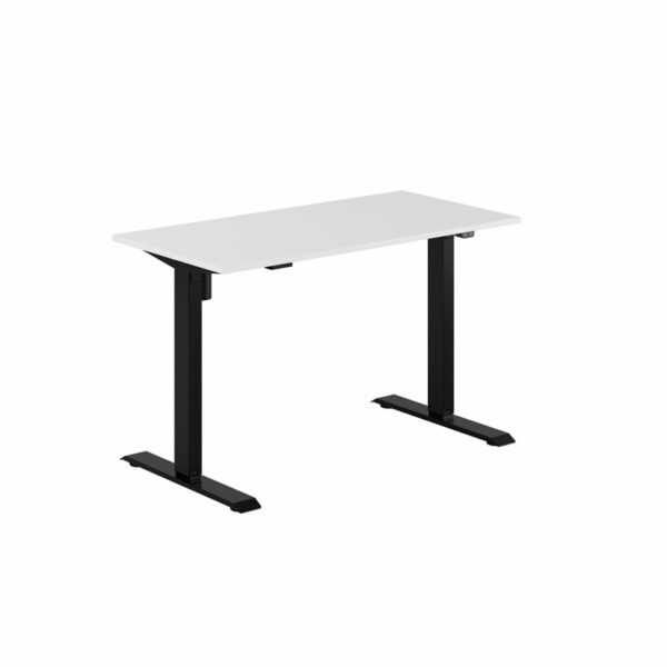 EASY Hæve/Sænkebord m/1 motor 120x60cm-EASY Hæve/Sænkebord m/1 motor 120x60cm  HVID-SORT