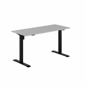 EASY Hæve/Sænkebord m/1 motor 140x60cm-EASY Hæve/Sænkebord m/1 motor 140x60cm  GRÅ-SORT