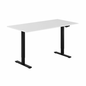 ECO Hæve/Sænkebord manuelt 160x80cm-ECO Hæve/Sænkebord manuelt 160x80cm  HVID-SORT