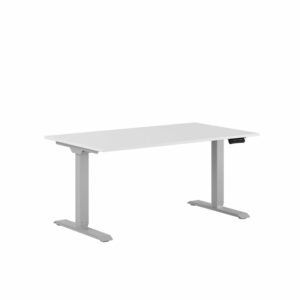 Premium Hæve/Sænkebord m/2 motorer 140x80cm-Premium Hæve/Sænkebord m/2 motorer 140x80cm  HVID -GRÅ