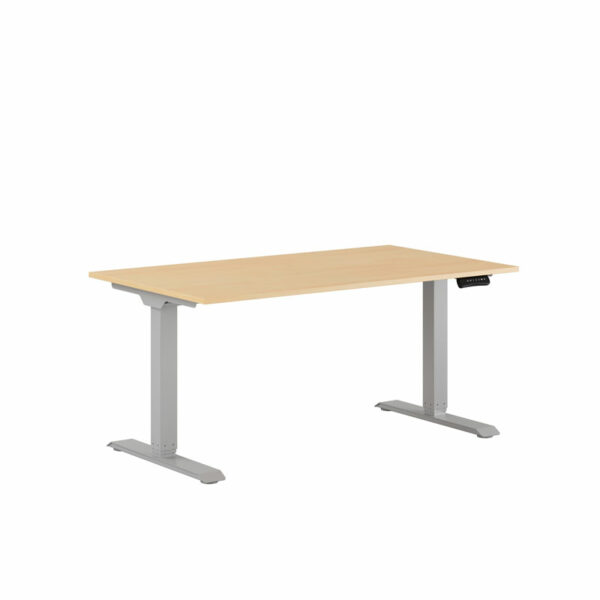Premium Hæve/Sænkebord m/2 motorer 140x80cm-Premium Hæve/Sænkebord m/2 motorer 140x80cm  BIRK -GRÅ
