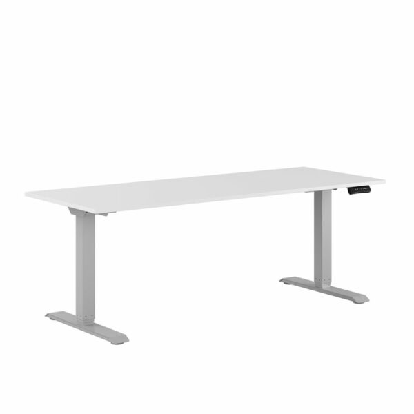 Premium Hæve/Sænkebord m/2 motorer 180x70cm-Premium Hæve/Sænkebord m/2 motorer 180x70cm  HVID -GRÅ