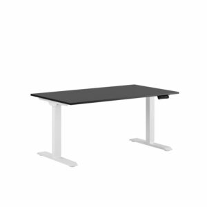 Premium Hæve/Sænkebord m/2 motorer 140x80cm-Premium Hæve/Sænkebord m/2 motorer 140x80cm  SORT -HVID
