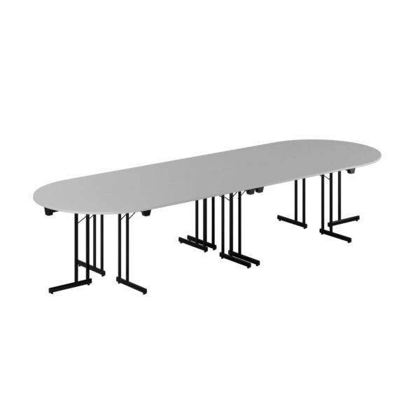 Konferencebord - 360x120cm - Sammenklappeligt bord-Konference Style - 360x120cm - GRÅ-SORT