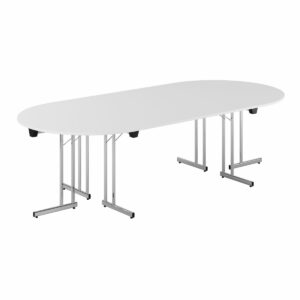 Konferencebord - 260x120cm - Sammenklappeligt bord-Konference Style - 260x120cm - HVID-KROM