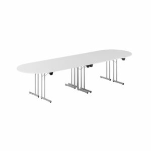 Konferencebord - 340x100cm - Sammenklappeligt bord-Konference Style - 340x100cm - HVID-KROM