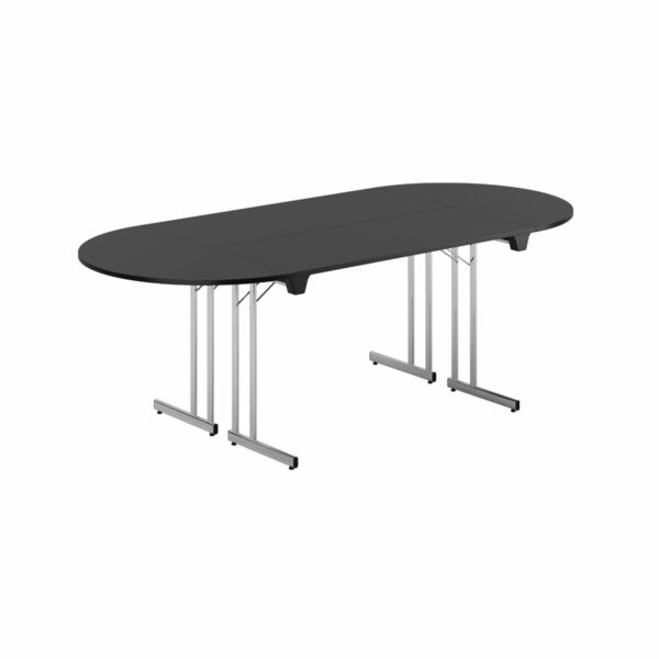 Konferencebord - 220x100cm - Sammenklappeligt bord-Konference Style - 220x100cm - SORT-KROM