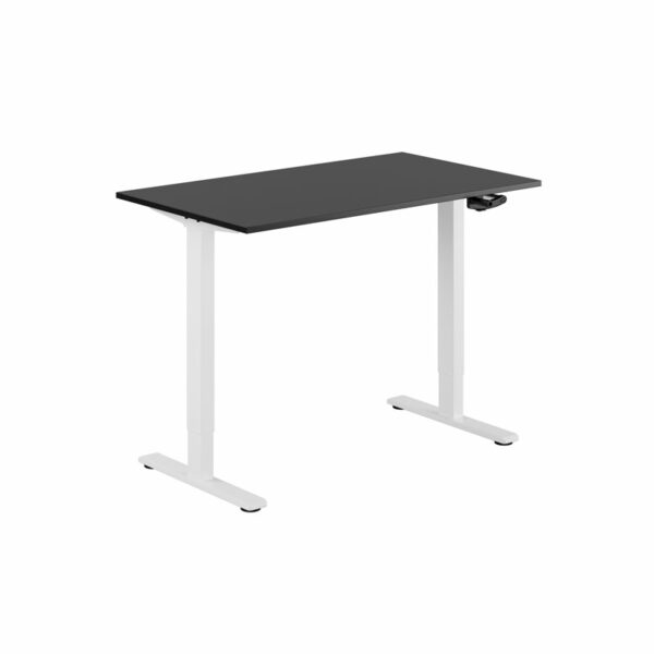 ECO Hæve/Sænkebord manuelt 120x70cm-ECO Hæve/Sænkebord manuelt 120x70cm  SORT-HVID