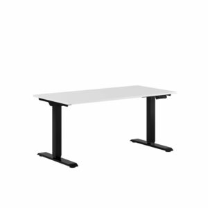 Premium Hæve/Sænkebord m/2 motorer 140x70cm-Premium Hæve/Sænkebord m/2 motorer 140x70cm  HVID -SORT