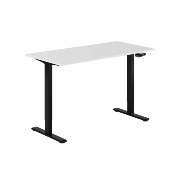 ECO Hæve/Sænkebord manuelt 140x70cm-ECO Hæve/Sænkebord manuelt 140x70cm  HVID-SORT
