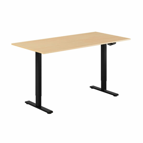 ECO Hæve/Sænkebord manuelt 160x80cm-ECO Hæve/Sænkebord manuelt 160x80cm  BØG-SORT