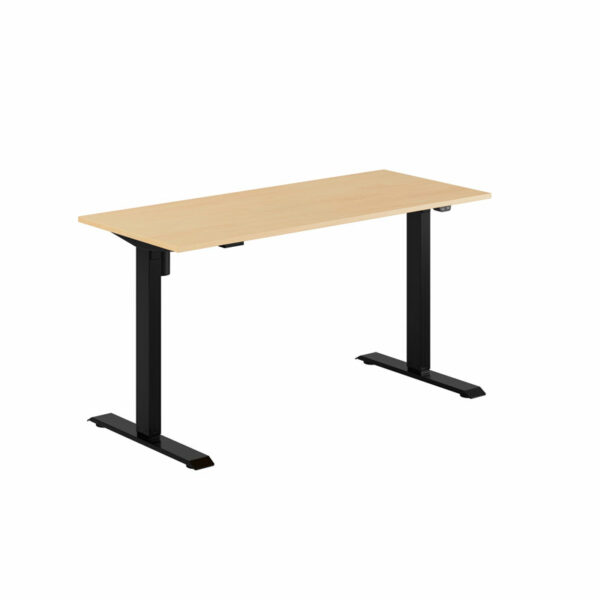 EASY Hæve/Sænkebord m/1 motor 140x60cm-EASY Hæve/Sænkebord m/1 motor 140x60cm  BØG-SORT