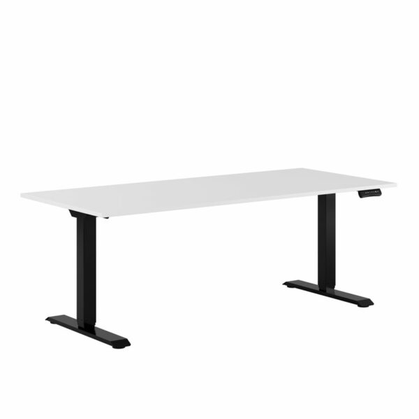 Premium Hæve/Sænkebord m/2 motorer 180x80cm-Premium Hæve/Sænkebord m/2 motorer 180x80cm  HVID -SORT