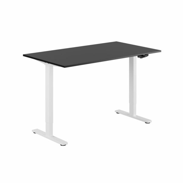 ECO Hæve/Sænkebord manuelt 140x80cm-ECO Hæve/Sænkebord manuelt 140x80cm  SORT-HVID