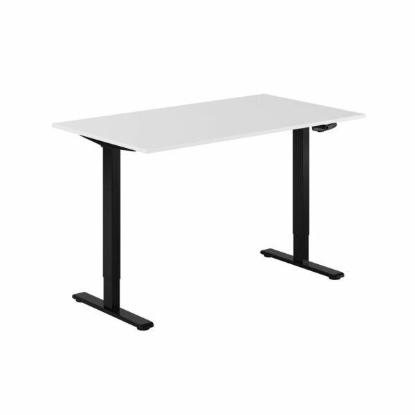 ECO Hæve/Sænkebord manuelt 140x80cm-ECO Hæve/Sænkebord manuelt 140x80cm  HVID-SORT
