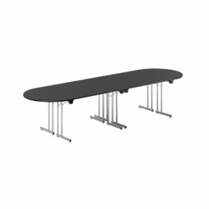 Konferencebord - 340x100cm - Sammenklappeligt bord-Konference Style - 340x100cm - SORT-KROM