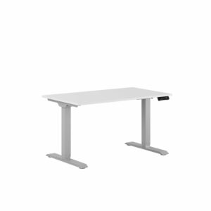 Premium Hæve/Sænkebord m/2 motorer 120x70cm-Premium Hæve/Sænkebord m/2 motorer 120x70cm  HVID -GRÅ