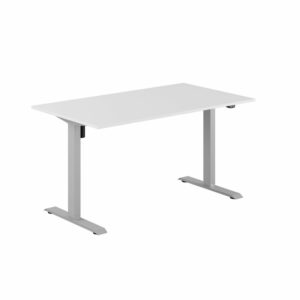 EASY Hæve/Sænkebord m/1 motor 140x80cm-EASY Hæve/Sænkebord m/1 motor 140x80cm  HVID-GRÅ