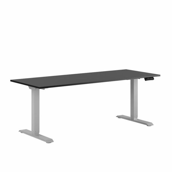 Premium Hæve/Sænkebord m/2 motorer 180x70cm-Premium Hæve/Sænkebord m/2 motorer 180x70cm  SORT -GRÅ