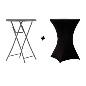 Zown NC - klapbord Cocktail Ø80cm inkl. stretchdug-