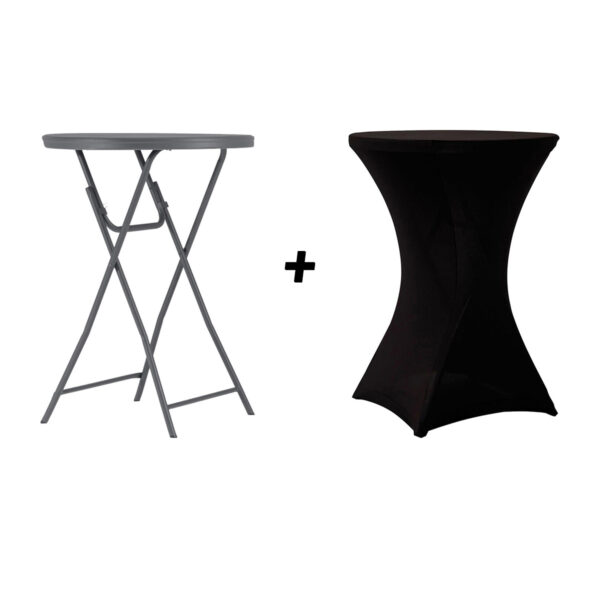 Zown NC - klapbord Cocktail Ø80cm inkl. stretchdug-