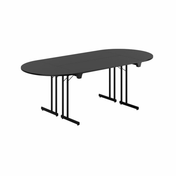 Konferencebord - 220x100cm - Sammenklappeligt bord-Konference Style - 220x100cm - SORT-SORT