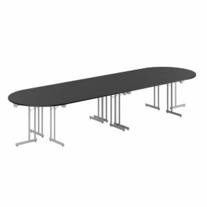Konferencebord - 400x120cm - Sammenklappeligt bord-Konference Style - 400x120cm - SORT-GRÅ