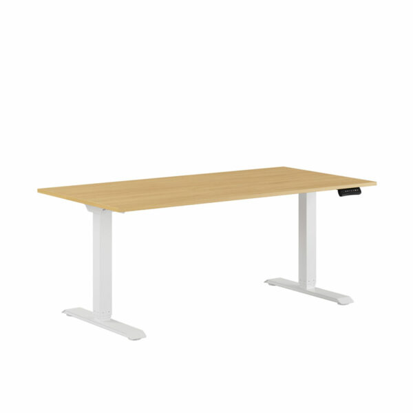 Premium Hæve/Sænkebord m/2 motorer 160x80cm-Premium Hæve/Sænkebord m/2 motorer 160x80cm  BØG -HVID