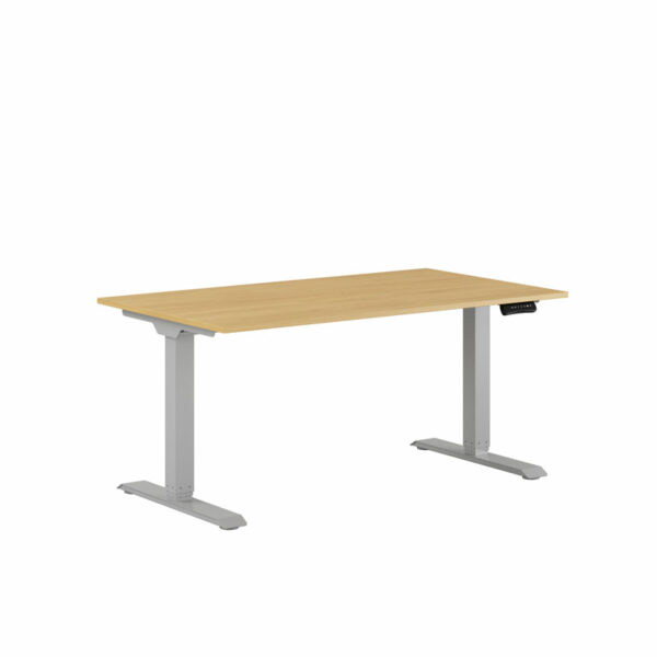 Premium Hæve/Sænkebord m/2 motorer 140x80cm-Premium Hæve/Sænkebord m/2 motorer 140x80cm  BØG -GRÅ