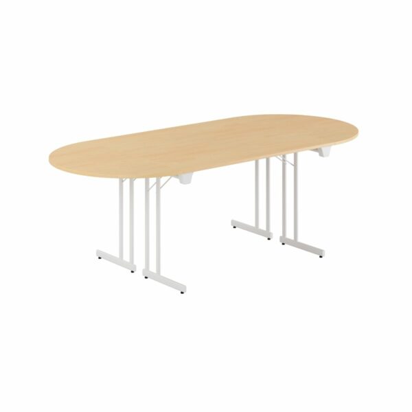 Konferencebord - 220x100cm - Sammenklappeligt bord-Konference Style - 220x100cm - BØG-HVID