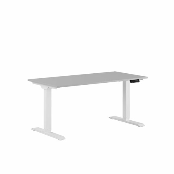 Premium Hæve/Sænkebord m/2 motorer 140x70cm-Premium Hæve/Sænkebord m/2 motorer 140x70cm  GRÅ -HVID