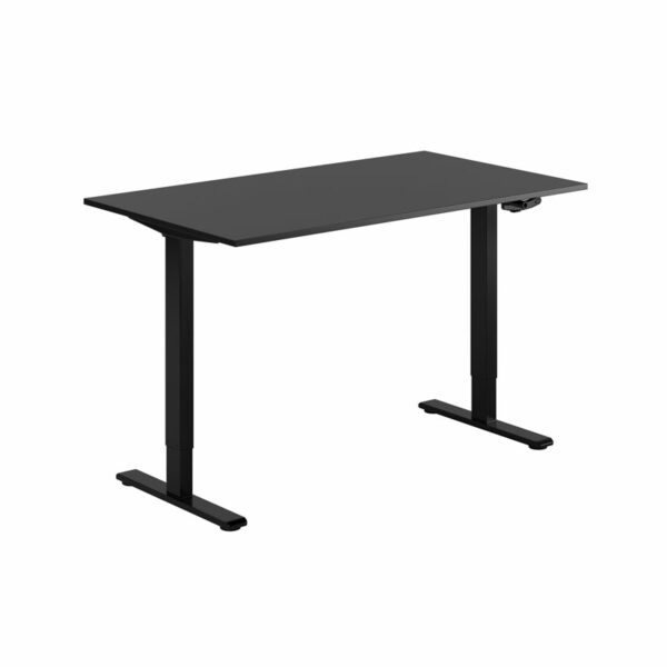ECO Hæve/Sænkebord manuelt 140x80cm-ECO Hæve/Sænkebord manuelt 140x80cm  SORT-SORT