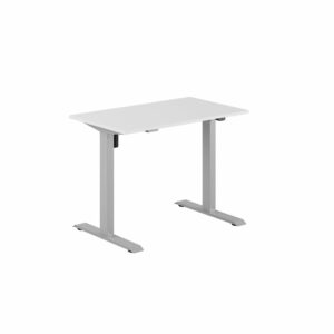EASY Hæve/Sænkebord m/1 motor 100x60cm-EASY Hæve/Sænkebord m/1 motor 100x60cm  HVID-GRÅ