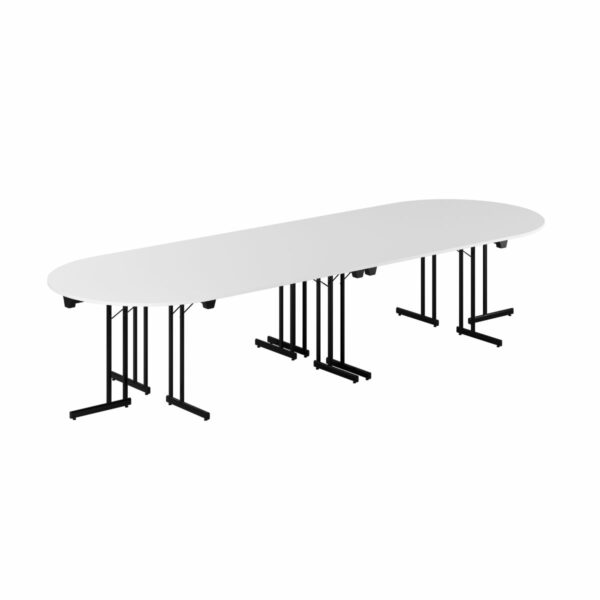 Konferencebord - 360x120cm - Sammenklappeligt bord-Konference Style - 360x120cm - HVID-SORT