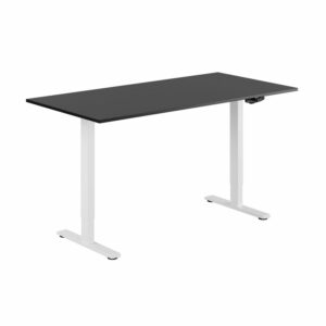 ECO Hæve/Sænkebord manuelt 160x80cm-ECO Hæve/Sænkebord manuelt 160x80cm  SORT-HVID