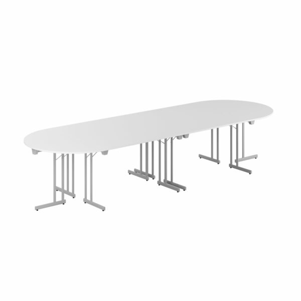 Konferencebord - 360x120cm - Sammenklappeligt bord-Konference Style - 360x120cm - HVID-GRÅ